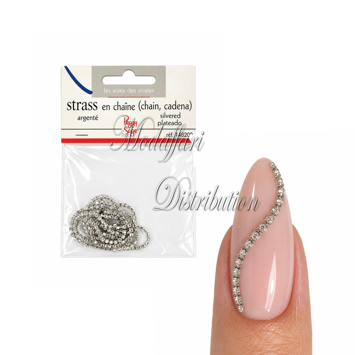 Catena d'argento Nail Art 2pz Peggy Sage 148200