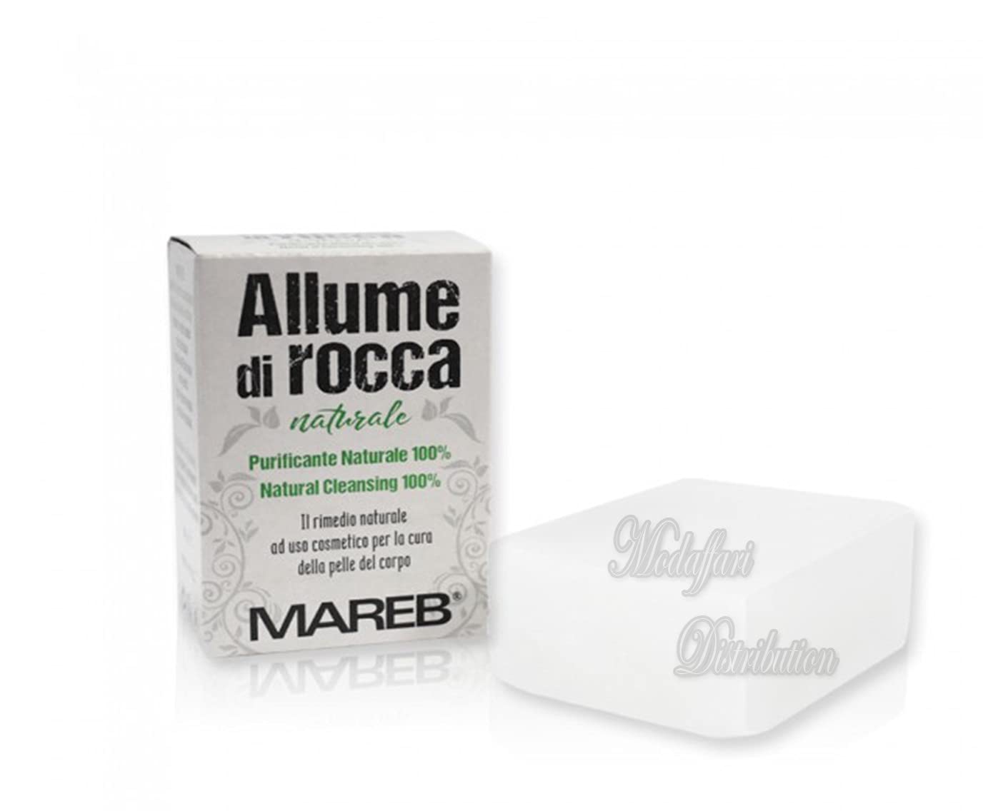 Allume Di Rocca Quadro Naturale 100%, Purificante Mareb 6pz da 100 g