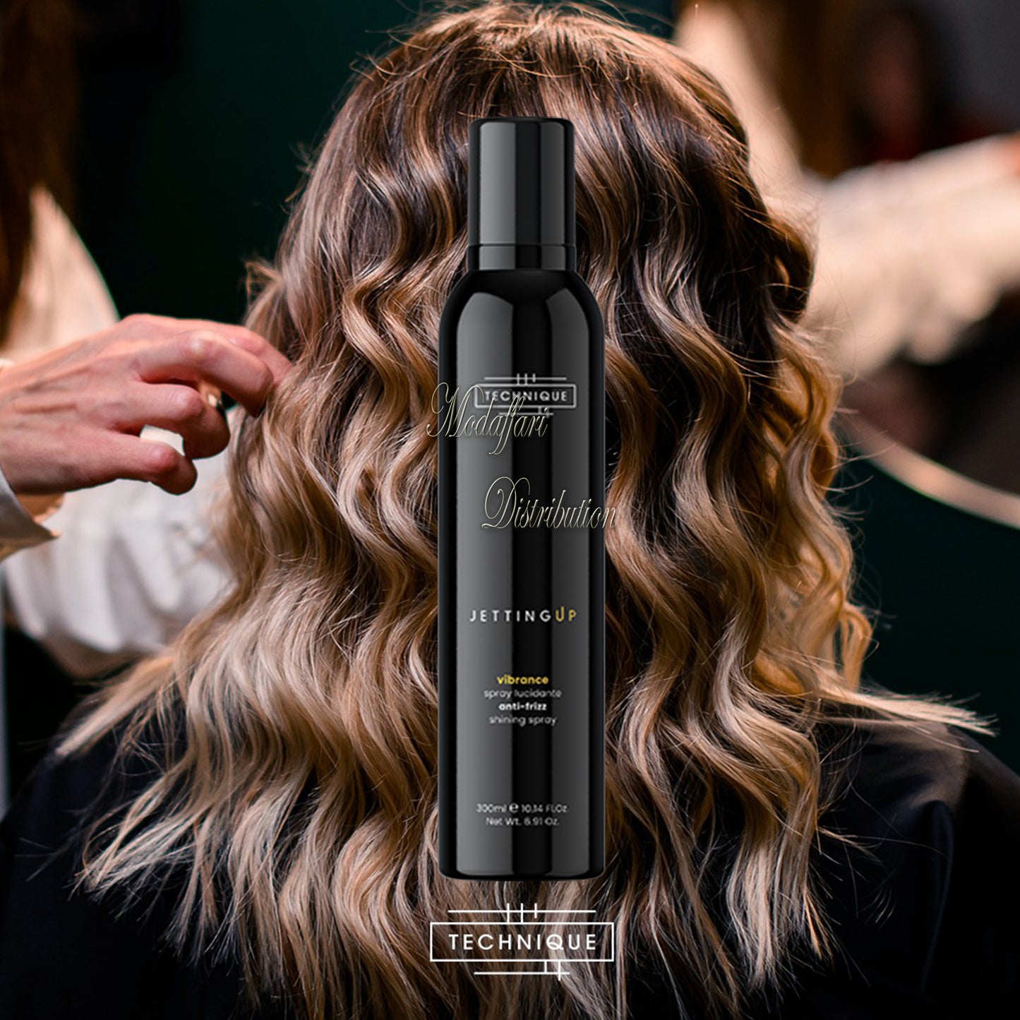 Lucidante anticrespo Vibrance Jetting Up Technique