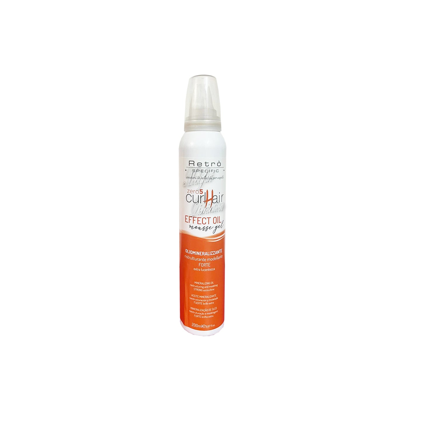 Gel Mousse Effect Oil Oliomineralizzante Ristrutturante Per Capelli Modellante Forte Retrò 2 da 200ml