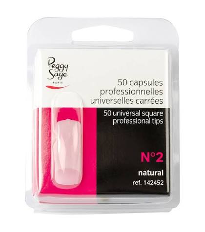 Capsule Universali Tips Unghie quadrate 50pz Peggy Sage