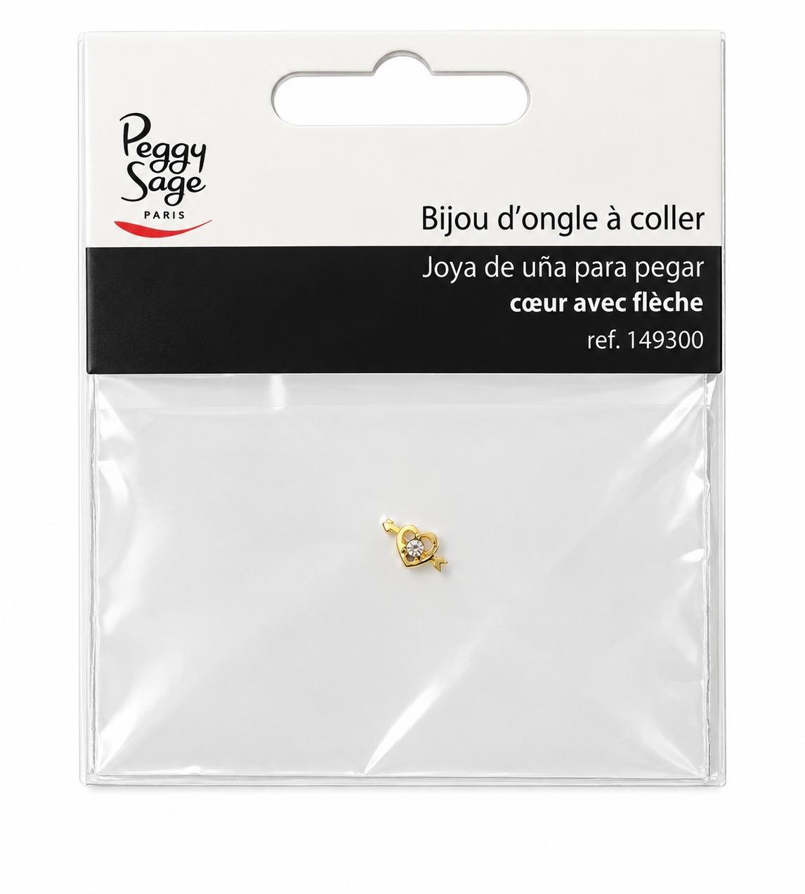 Gioielli per Unghie Cuore con Freccia e Cristallo Set da 6 Pz Peggy Sage149300