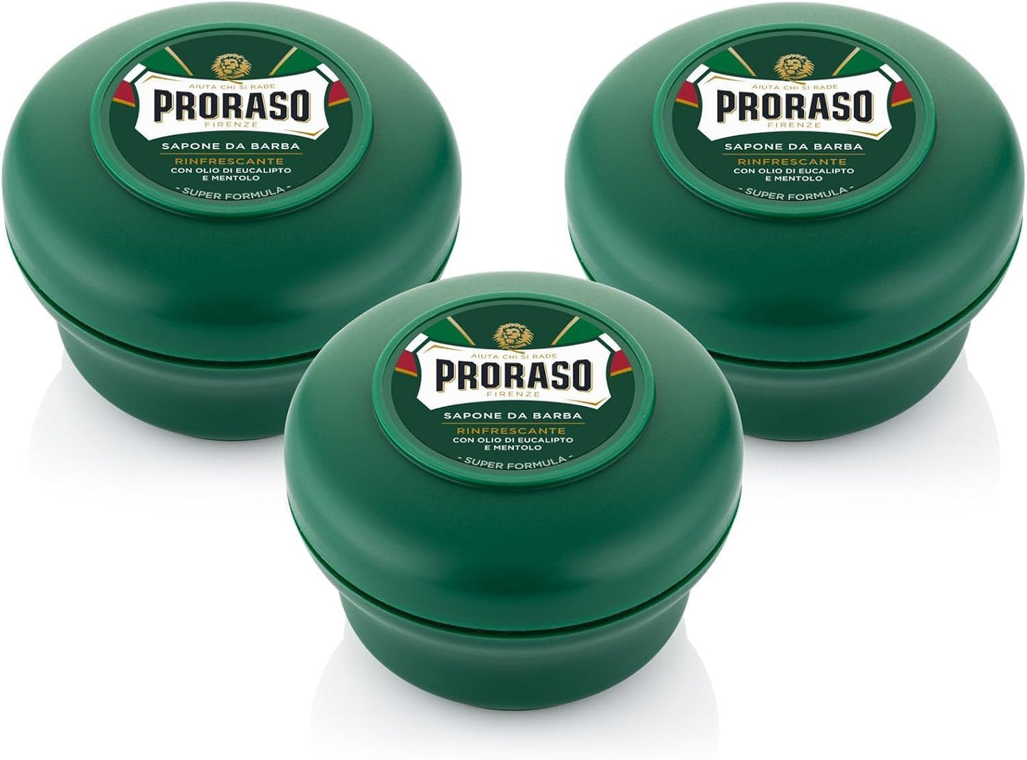 Sapone Da Barba Proraso Rinfrescante Con Olio Di Eucalipto E Mentolo 150ml 3pz Proraso