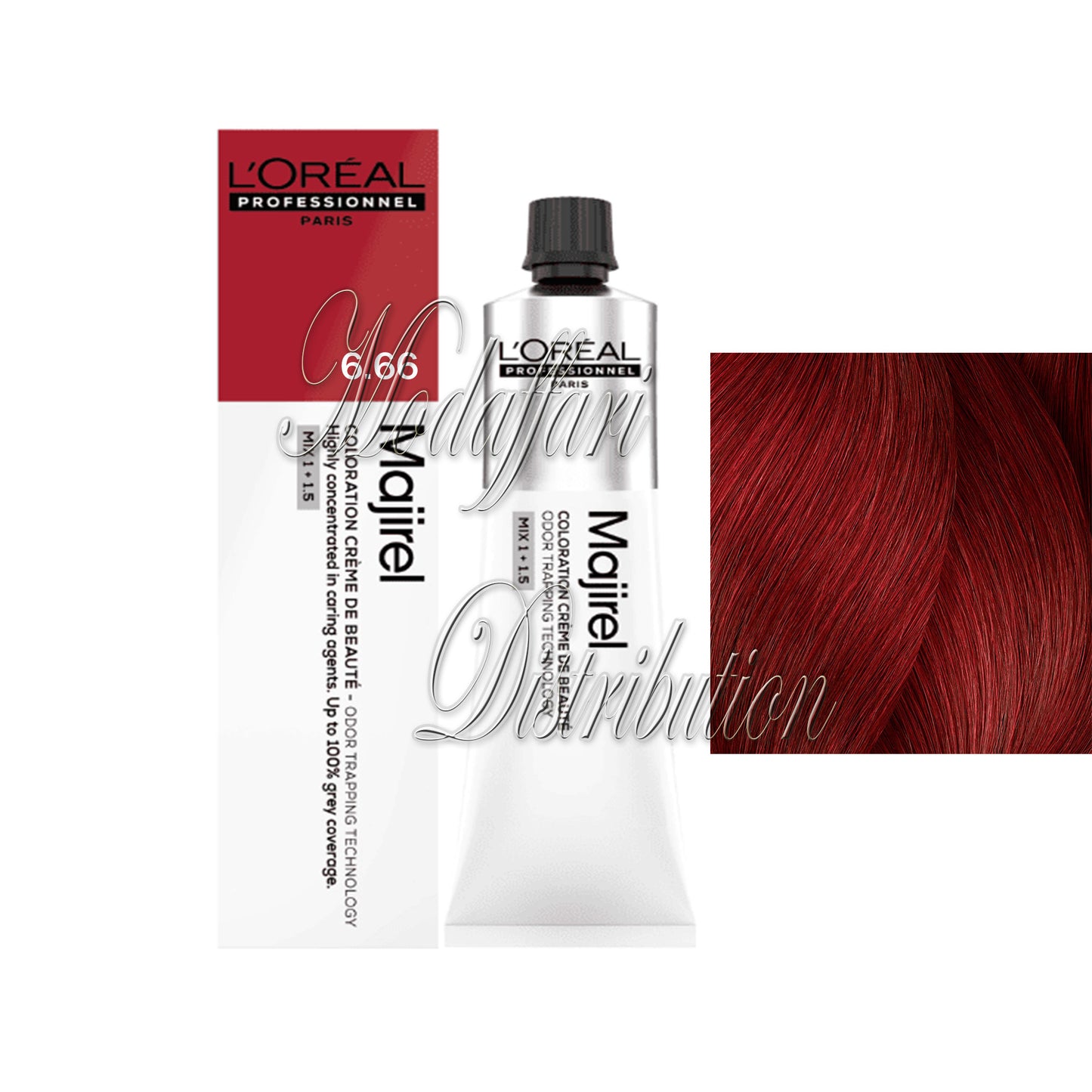 Colorazione per capelli 6.66 Biondo Scuro Rosso Intenso l'oreal Majirel 60ml