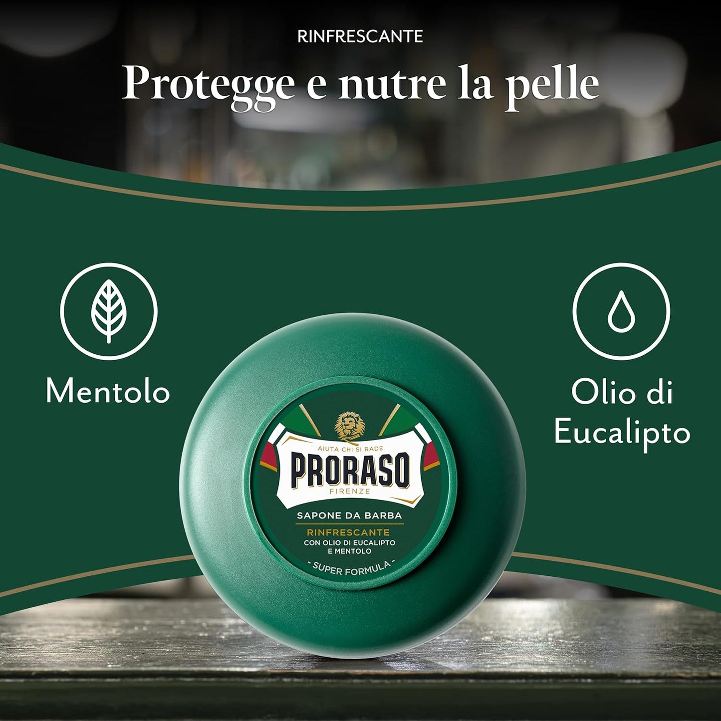 Sapone Da Barba Proraso Rinfrescante Con Olio Di Eucalipto E Mentolo 150ml 3pz Proraso