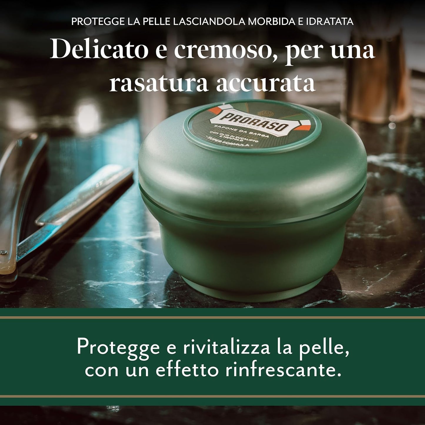 Sapone Da Barba Proraso Rinfrescante Con Olio Di Eucalipto E Mentolo 150ml 3pz Proraso