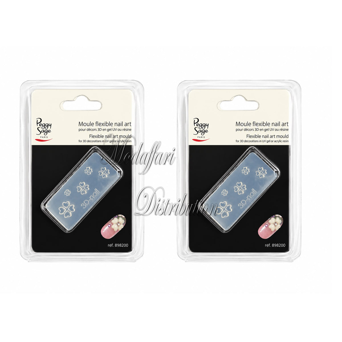 Stampi Flessibili per Decorazioni Nail Art 3D per gel o resina 2pz