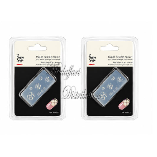 Stampi Flessibili per Decorazioni Nail Art 3D per gel o resina 2pz