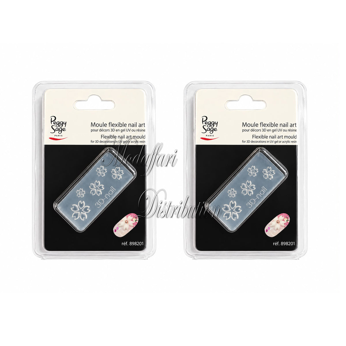 Stampi Flessibili per Decorazioni Nail Art 3D per gel o resina 2pz