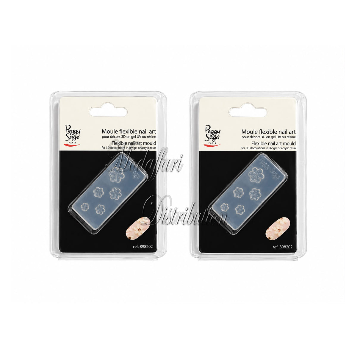 Stampi Flessibili per Decorazioni Nail Art 3D per gel o resina 2pz