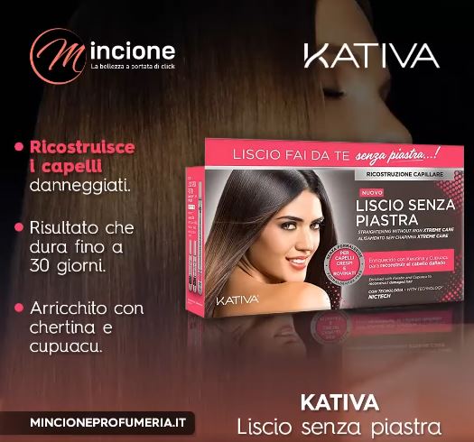 Trattamento Lisciante senza Piastra per Capelli Crespi e Rovinati Kativa
