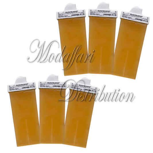 Cera Depilatoria Liposolubile Miele Rullo Baffetto 6 ricariche da 100ml Depiwell