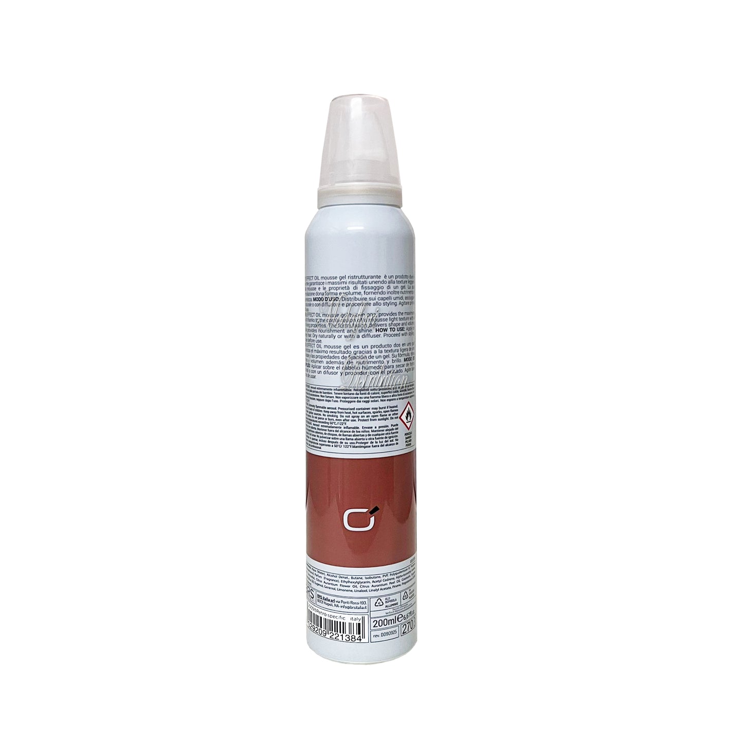 Gel Mousse Effect Oil Oliomineralizzante Ristrutturante Per Capelli Modellante Forte Retrò 2 da 200ml