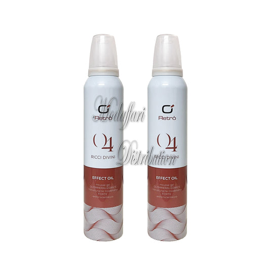 Gel Mousse Effect Oil Oliomineralizzante Ristrutturante Per Capelli Modellante Forte Retrò 2 da 200ml