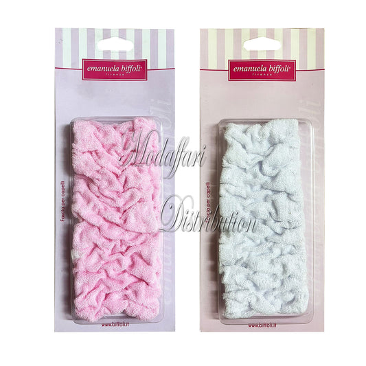 Fascia per Capelli in Spugna Elasticizzata Emanuela Biffoli 2pz