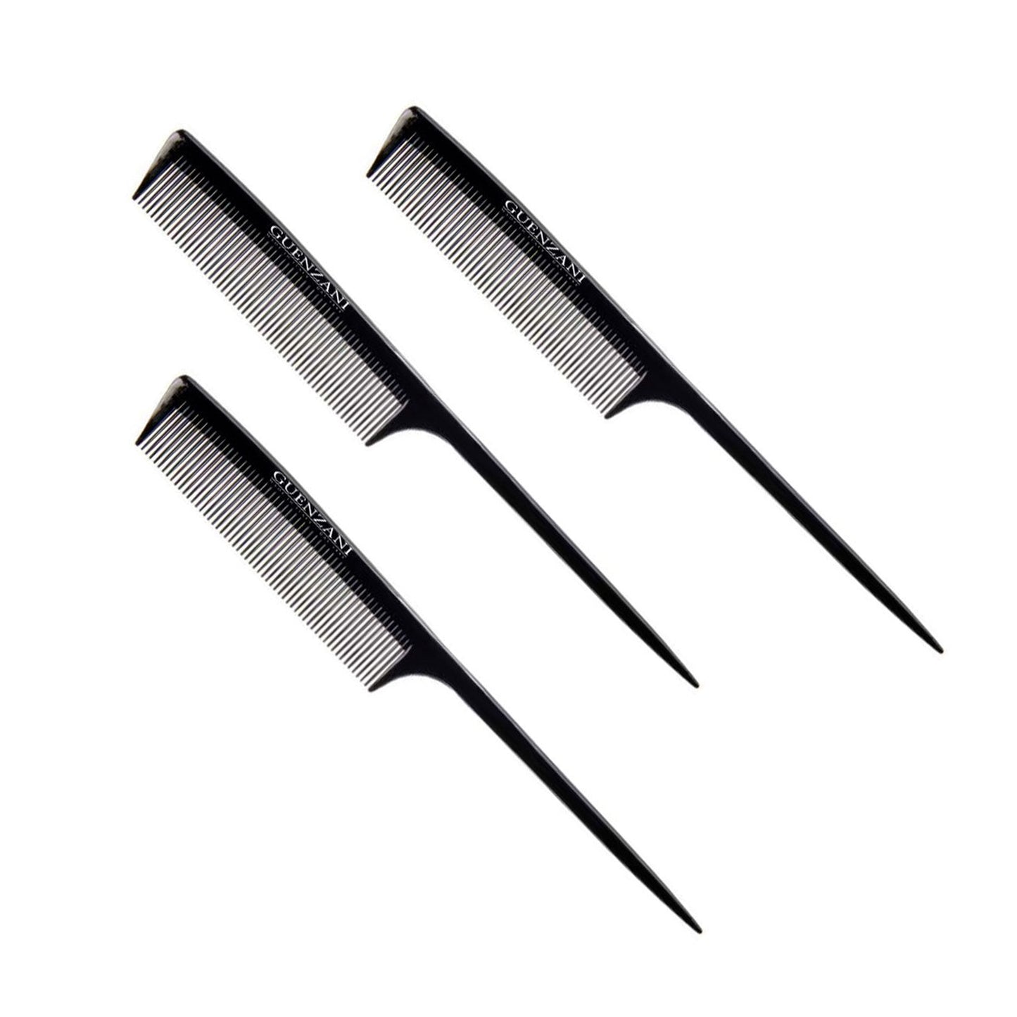 Pettine Professionale Guenzani 441 Coda Nero, Set da 3