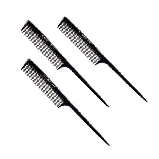 Pettine Professionale Guenzani 441 Coda Nero, Set da 3