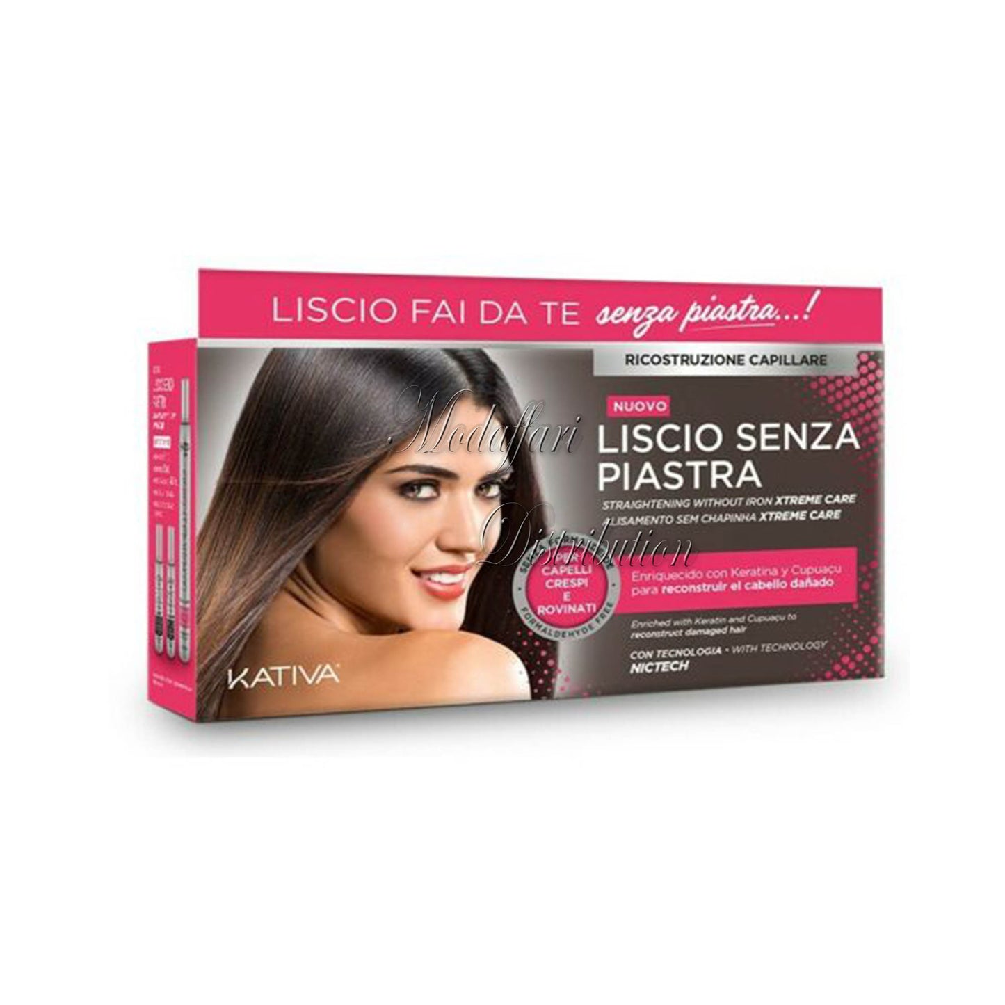 Trattamento Lisciante senza Piastra per Capelli Crespi e Rovinati Kativa