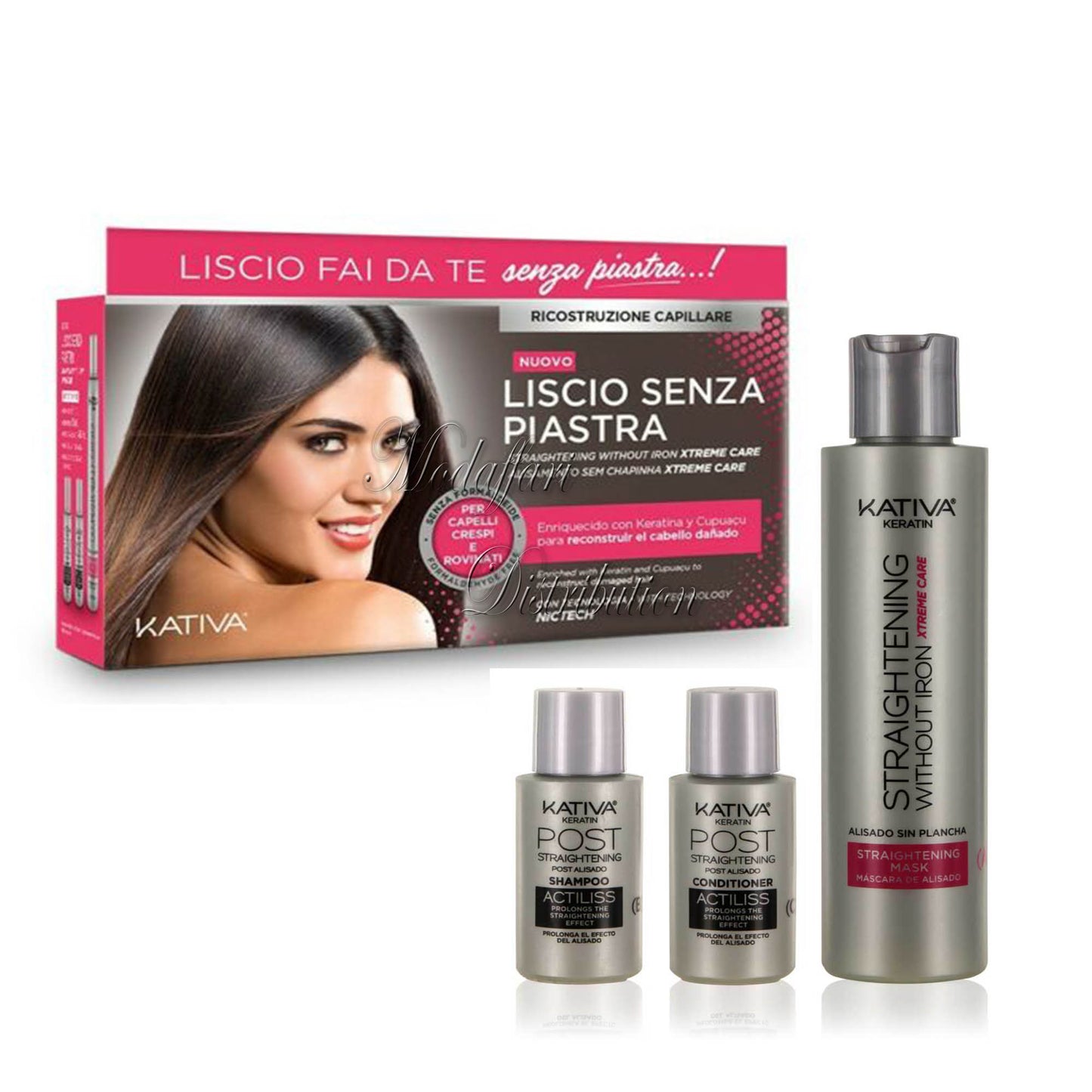 Trattamento Lisciante senza Piastra per Capelli Crespi e Rovinati Kativa