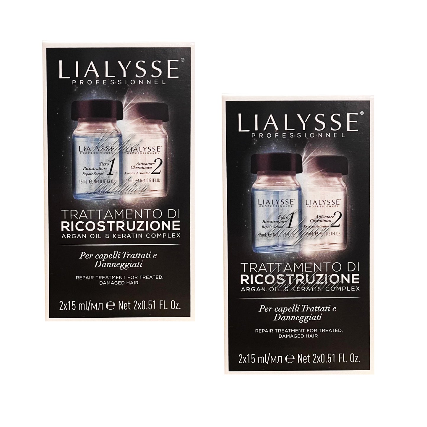 Trattamento ricostruzione per capelli trattati e danneggiati Lialysse 2pz