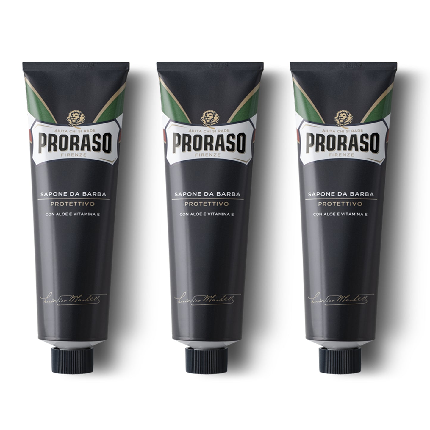 Sapone Da Barba Protettivo Tubo Blu Proraso  150 Ml Aloe E Vitamina E 3pz