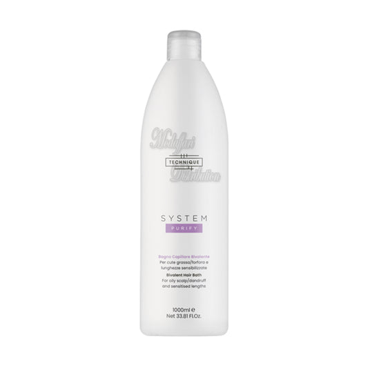 Shampoo System Purify Bagno Capillare Bivalente per capelli grassi con forfora Technique 1000 ml